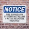 Signmission Fire Suppression System First Alarm If Active OSHA Notice Sign, Plastic, 14in W x 10in L, 2PK OS-2PACK-NS-P-1014-L-12701 - alternate 4